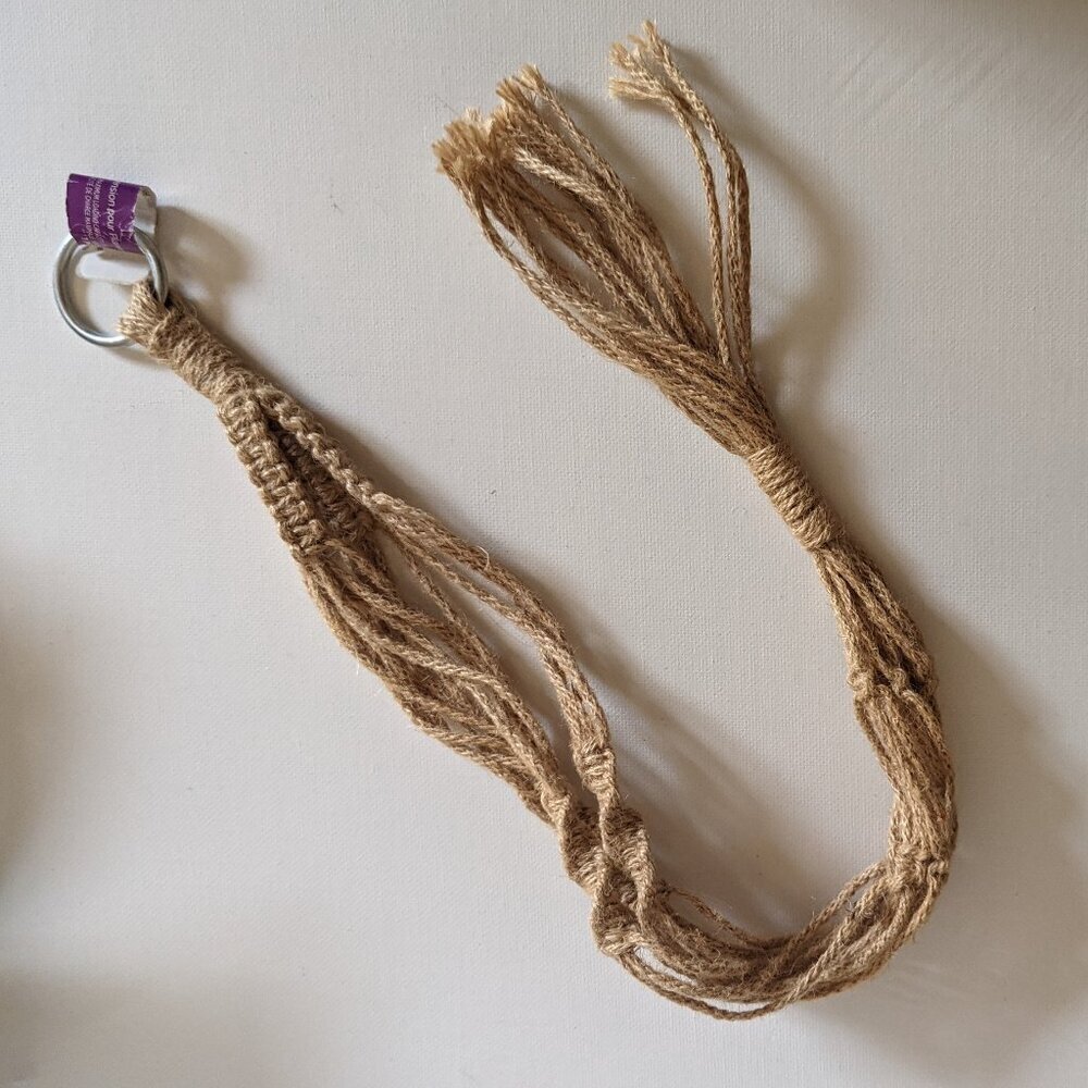 NWT Macrame Plant Hanger Retro 1970s Hippie Rustic Summer Home Decor Ashland NEW